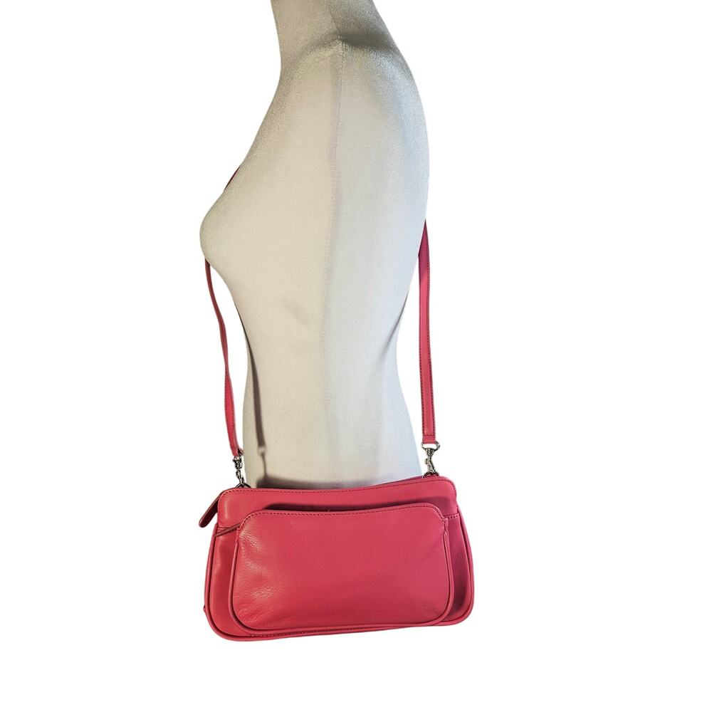 Giani Bernini Women's Pink‎ Crossbody Bag Purse Pockets Zippers Strap Removes